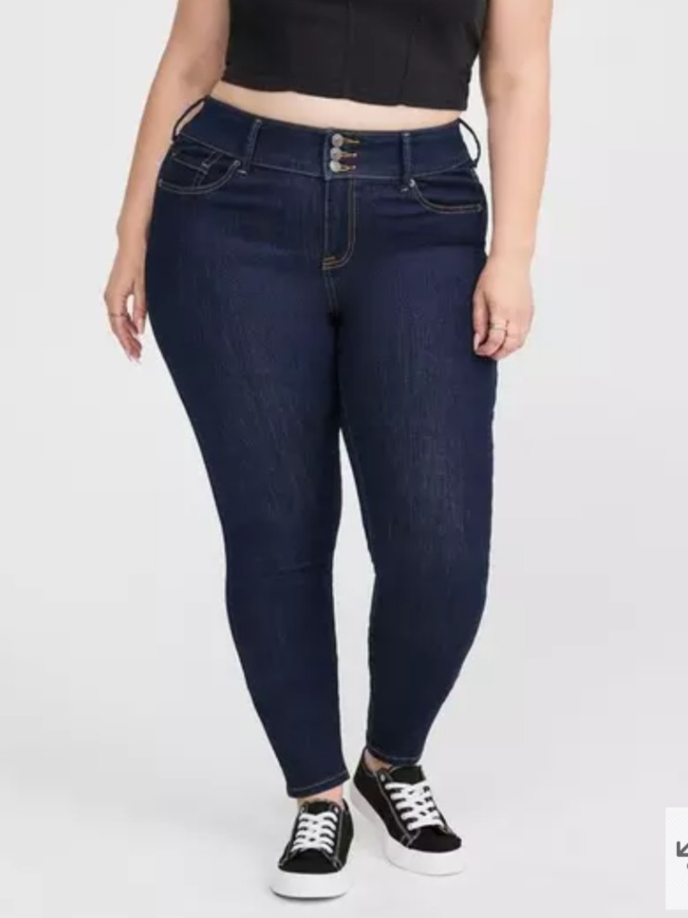 Jegging Super Soft Skinny Dark Blue with Triple-Button High-Rise Waist